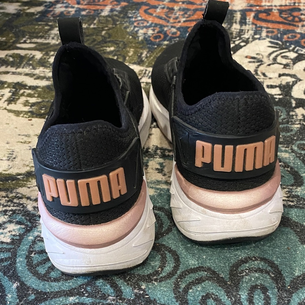 Puma Black and Pink Athletic Shoes